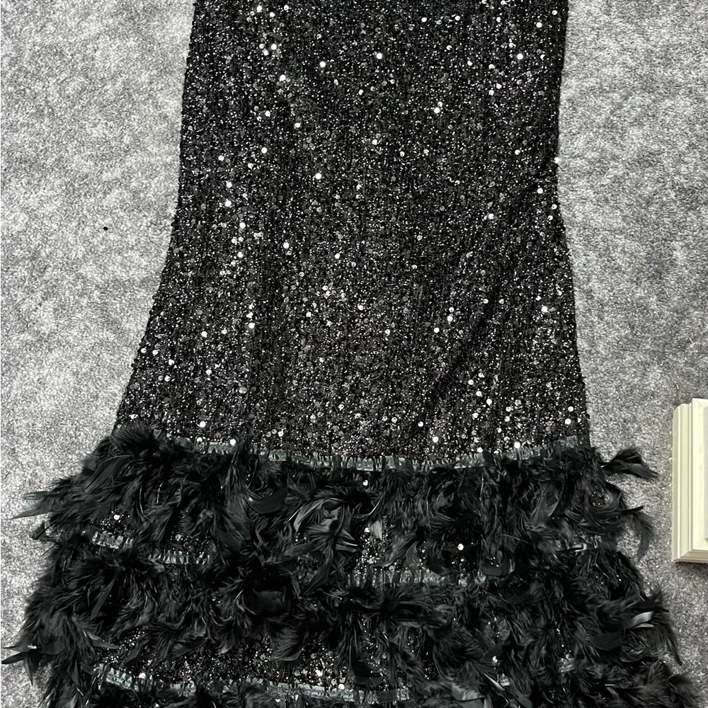 Elegant Black Sequin Dress